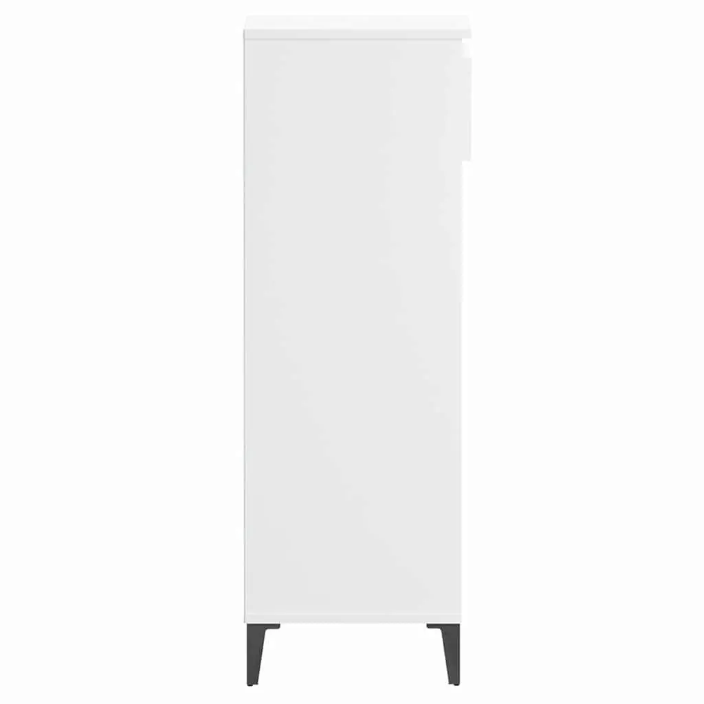 Shoe Rack White Storage Cabinet Organiser 40x36x105cm Engineered Wood Drawer