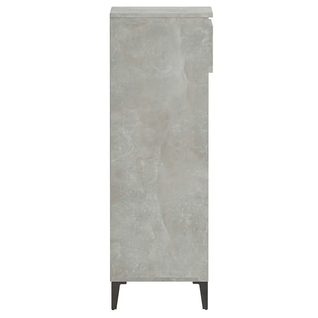 Shoe Rack Grey Storage Cabinet Organiser 40x36x105cm Engineered Wood Drawer