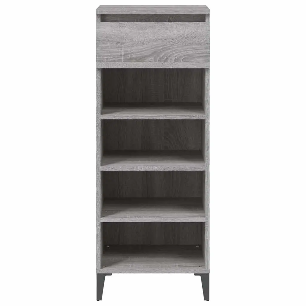 40x36x105cm Grey Engineered Wood Shoe Rack with 1 Drawer