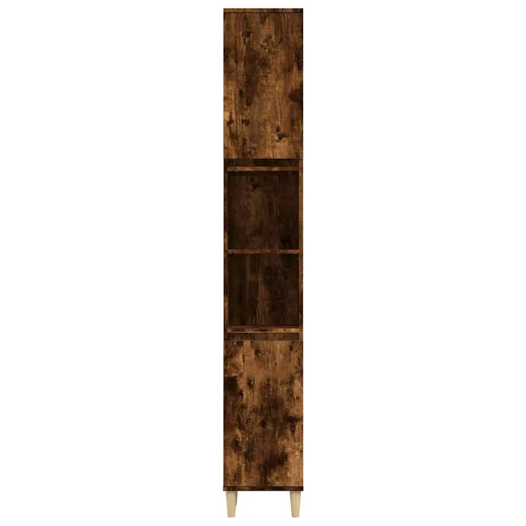 30x30x190 cm Brown Bathroom Cabinet with Storage