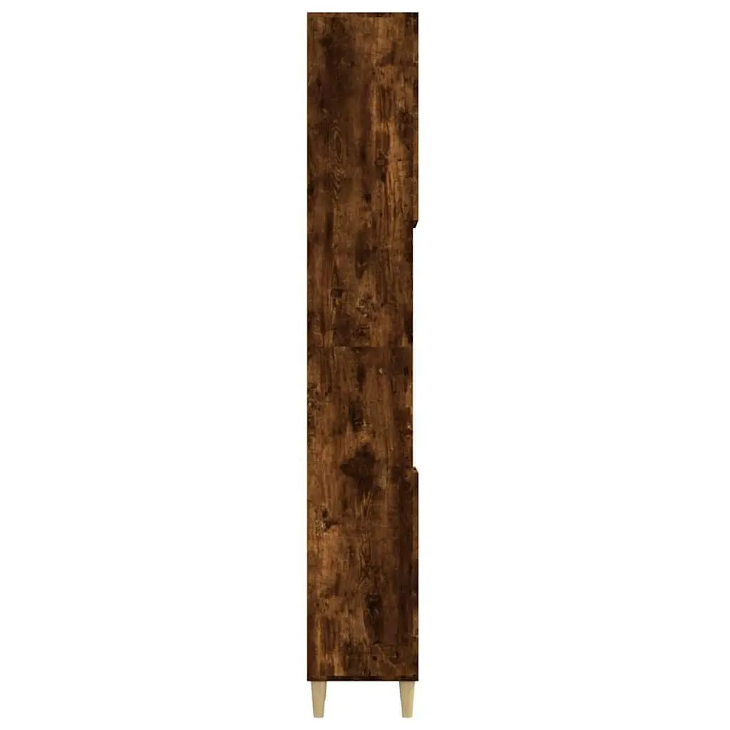 30x30x190 cm Brown Bathroom Cabinet with Storage