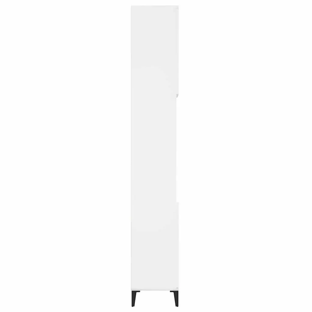 Bathroom Cabinet White 30x30x190 cm Storage Cupboard Engineered Wood