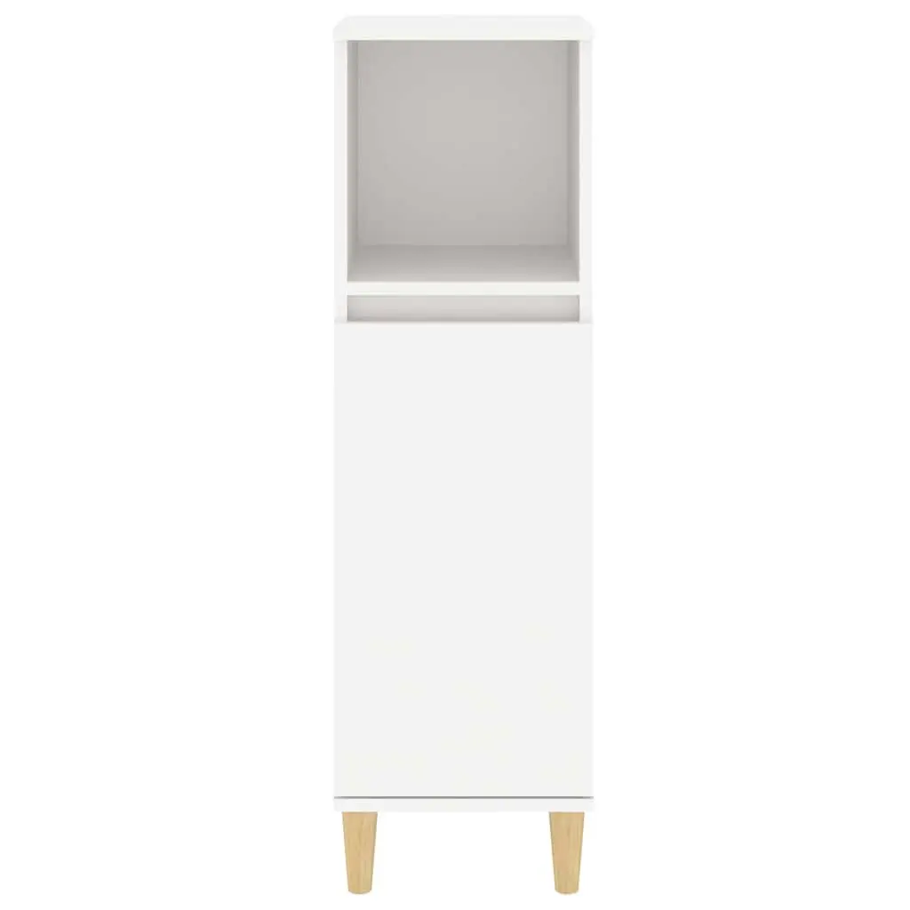 Bathroom Vanity Cabinet White Storage Cupboard Engineered Wood 30x30x100cm