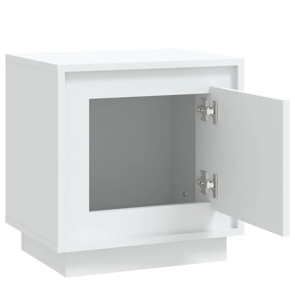 Bedside Cabinets for Bedroom 44x35x45 cm Modern Nightstand Storage Cabinet 2 pcs White