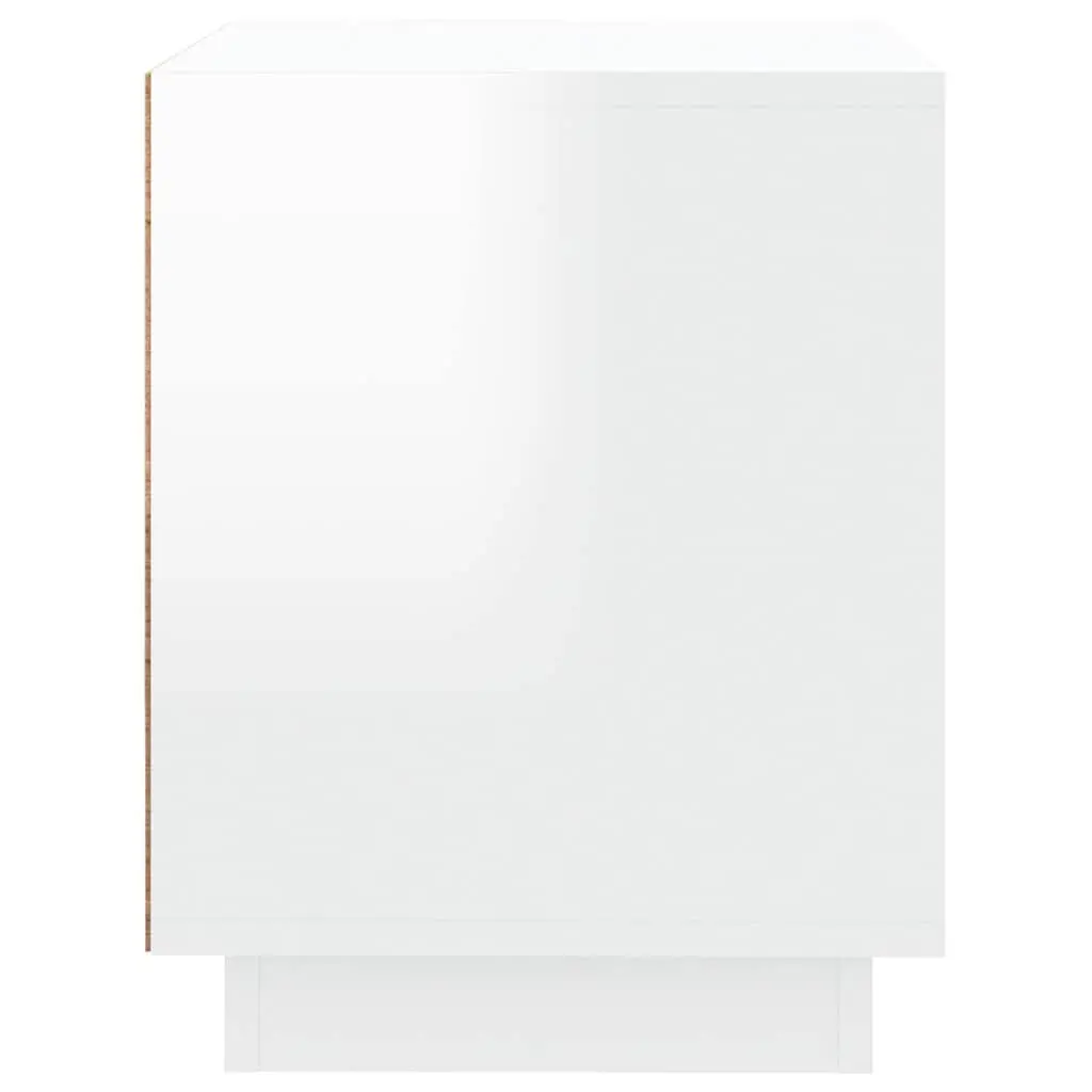 Nightstand Storage Cabinet Set of 2 for Bedroom or Living Room White 44x35x45cm