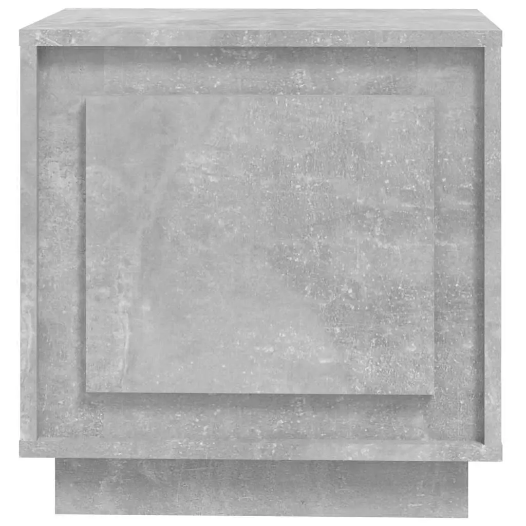 Bedside Cabinet Set of 2 Grey Engineered Wood Nightstand Storage Table 44x35x45cm