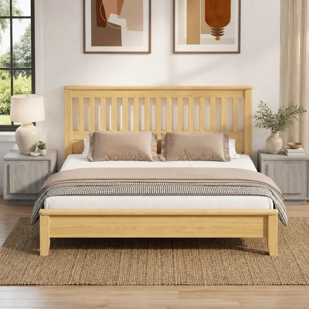Grey Engineered Wood Nightstand 2 Piece Storage Cabinet Organizer for Bedroom Living Room Study