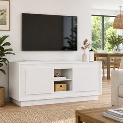 White High Gloss TV Cabinet with Dimensions 102x35x45cm