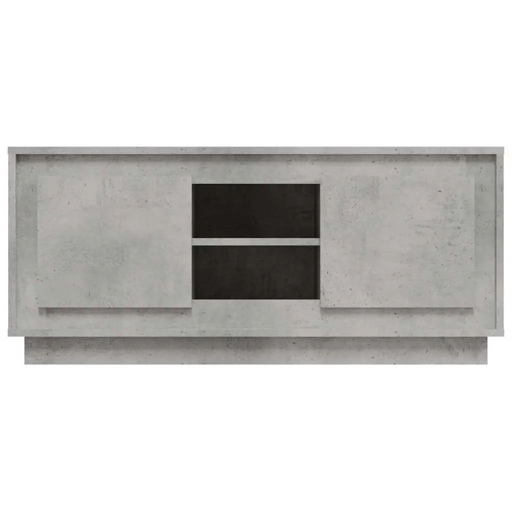 Engineered Wood TV Stand Grey Living Room 102x35x45 cm Storage Unit with 4 Compartments