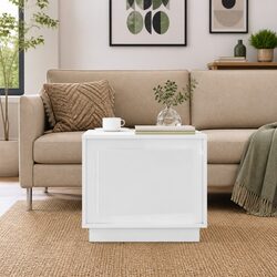 White Coffee Table with Dimensions 51W x 50D x 44H cm