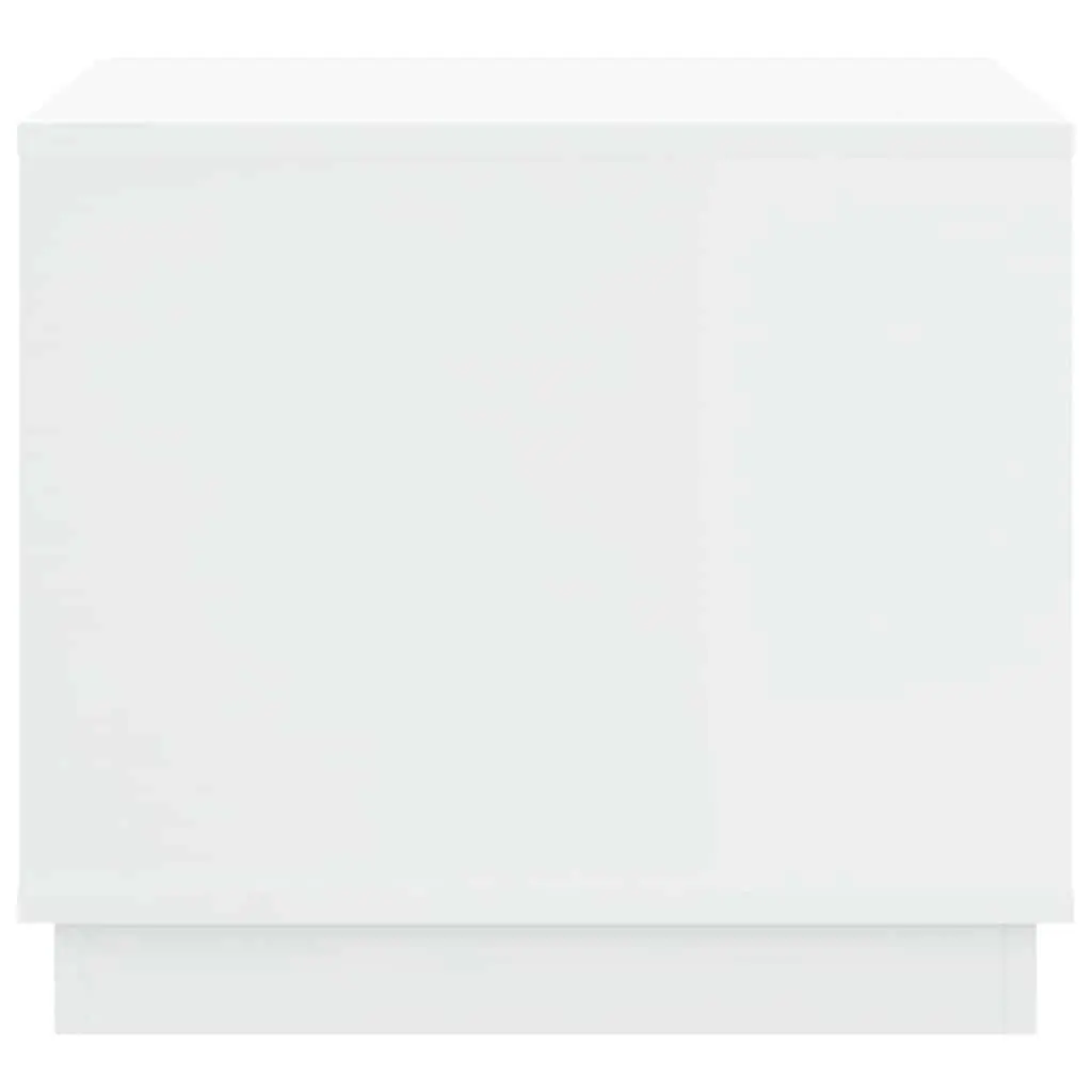 White Coffee Table Storage Cabinet Living Room Accent Furniture Engineered Wood