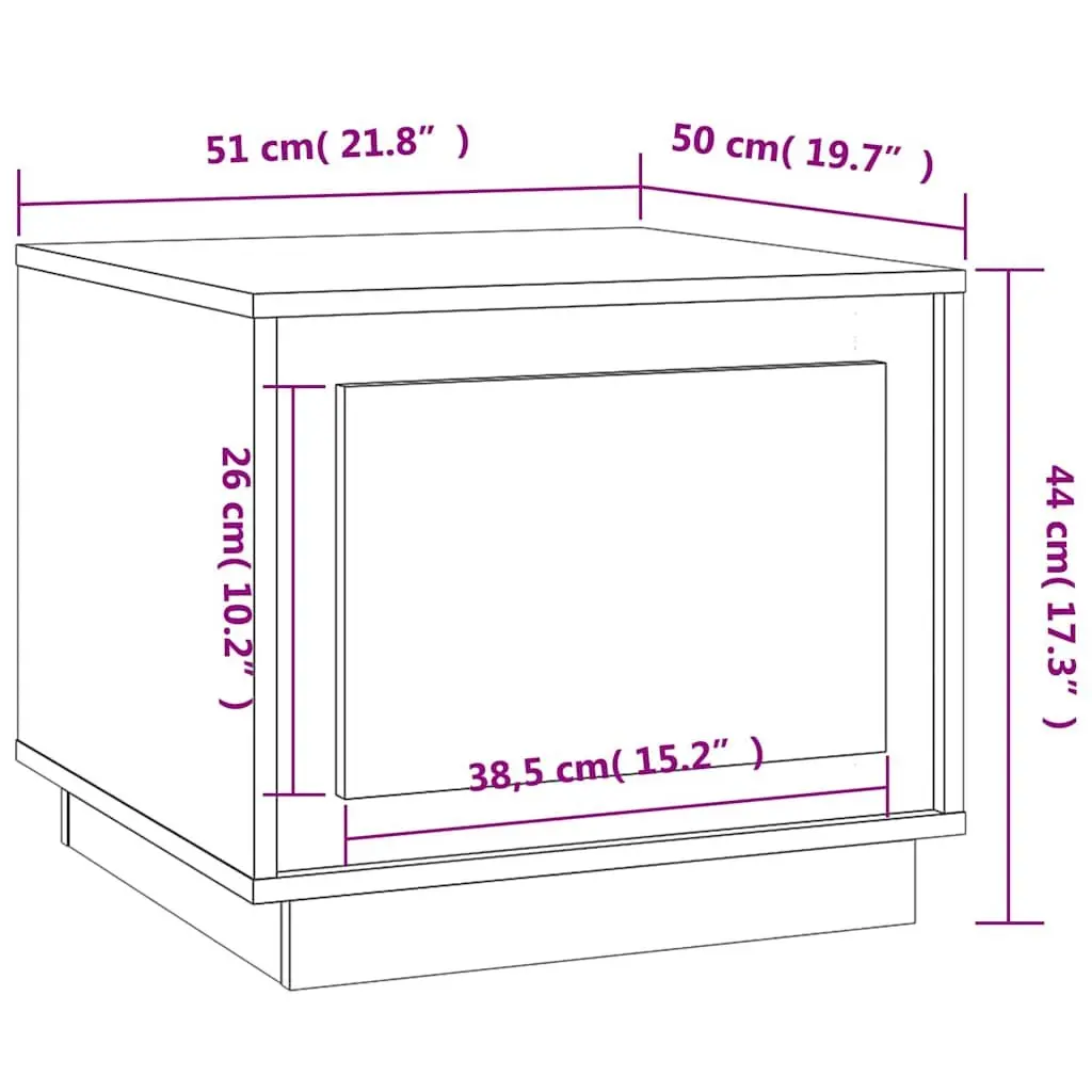 White Coffee Table Storage Cabinet Living Room Accent Furniture Engineered Wood