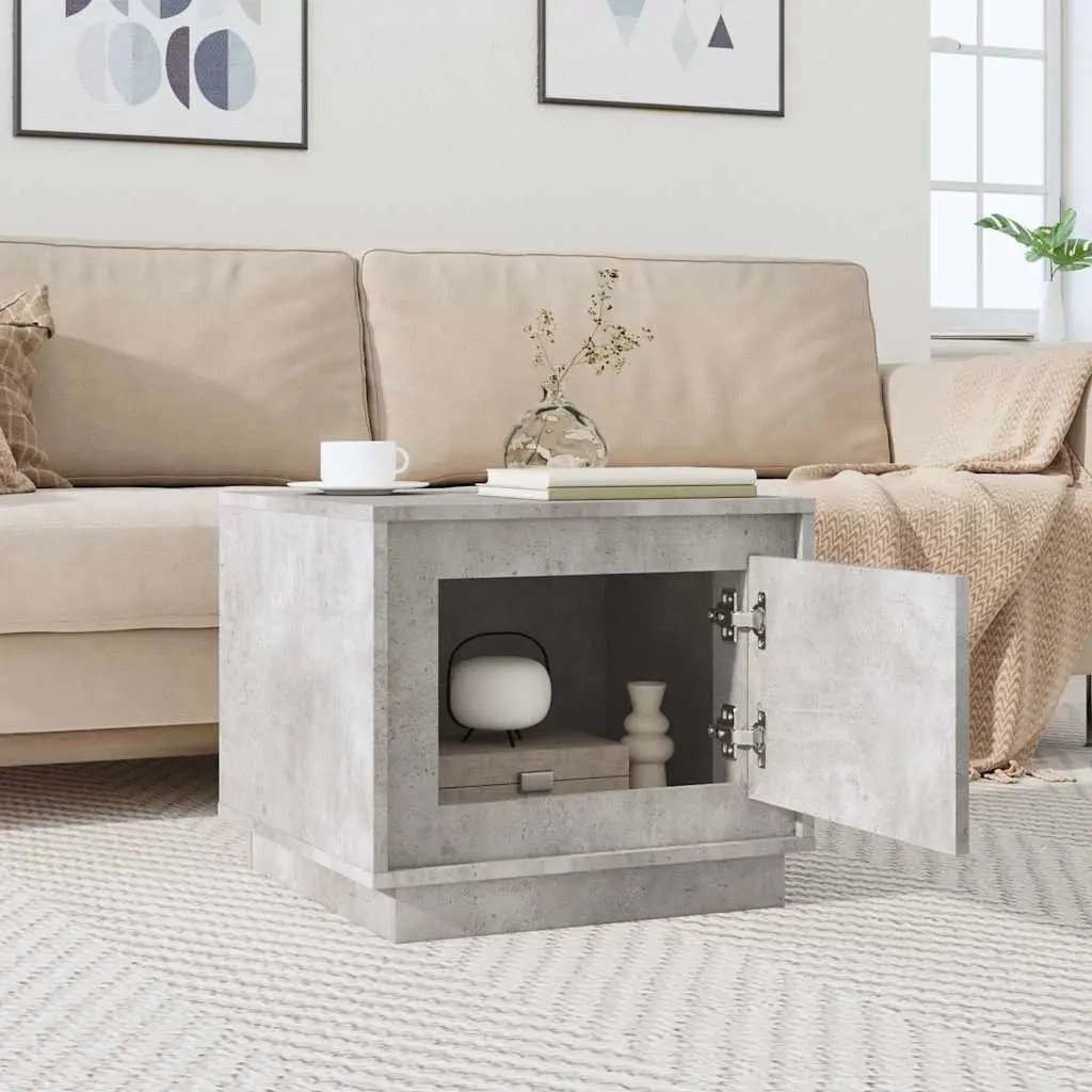 Engineered Wood Coffee Table with Storage, Grey 51x50x44cm
