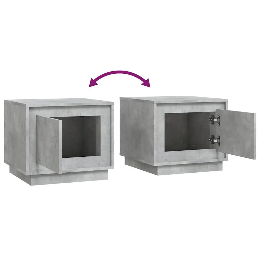 Engineered Wood Coffee Table with Storage, Grey 51x50x44cm