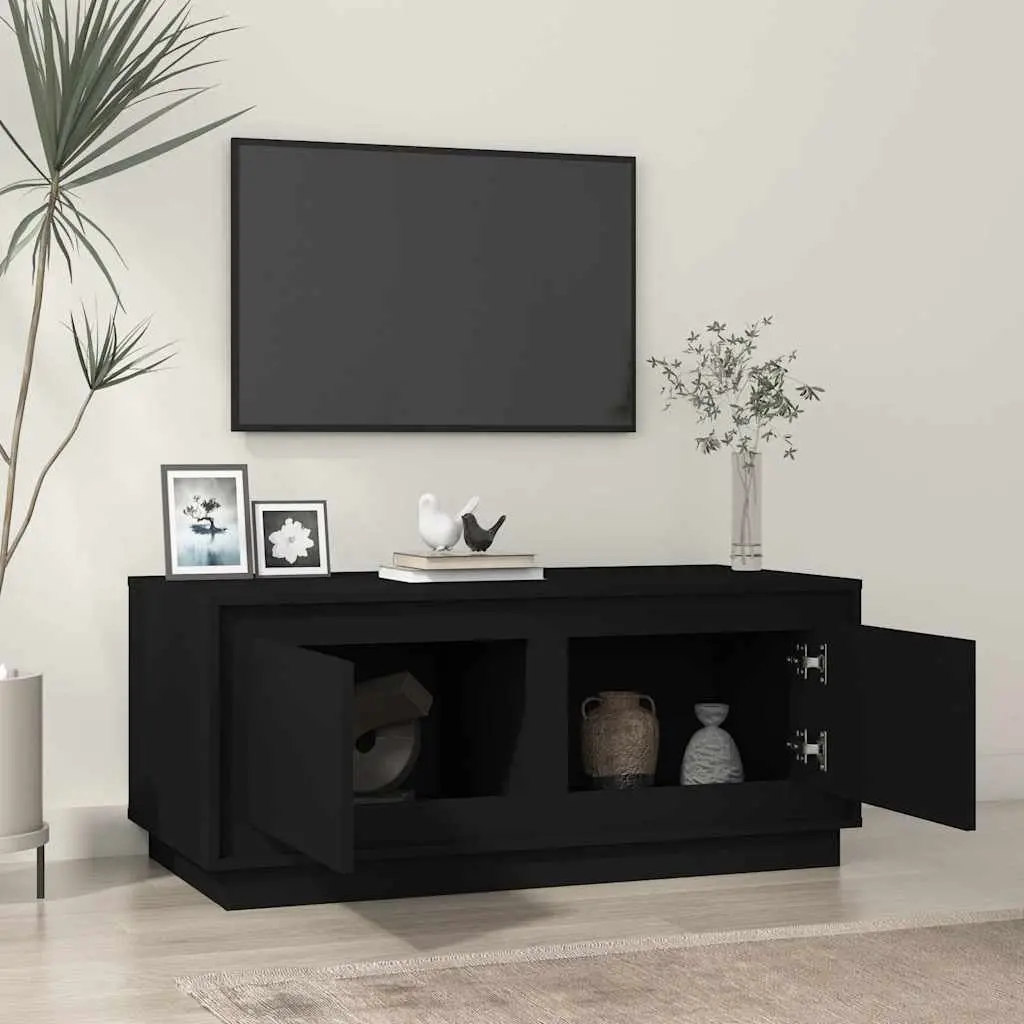Coffee Table Living Room Black 102L x 50W x 44H cm