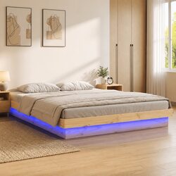 Specifications of Bed Frame with LED Lights 135x190 cm