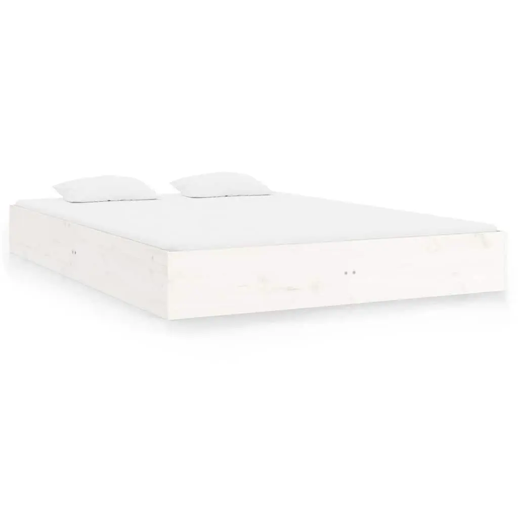 Wood Bed Frame Bedroom 150x200 cm Slatted Base