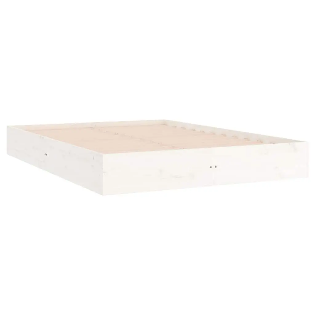 Wood Bed Frame Bedroom 150x200 cm Slatted Base