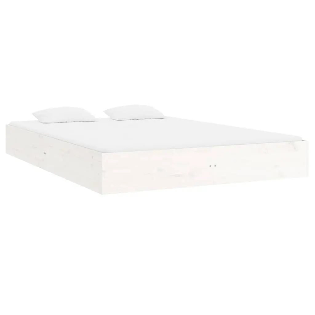 Wood Bed Frame Bedroom 150x200 cm Slatted Base