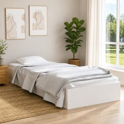 Single Bed Frame 90x190 cm Solid Pine Wood Construction