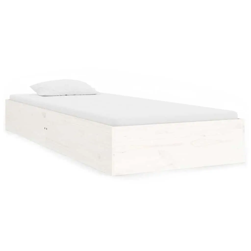 Single Bed Frame 90x190 cm Solid Pine Wood Construction