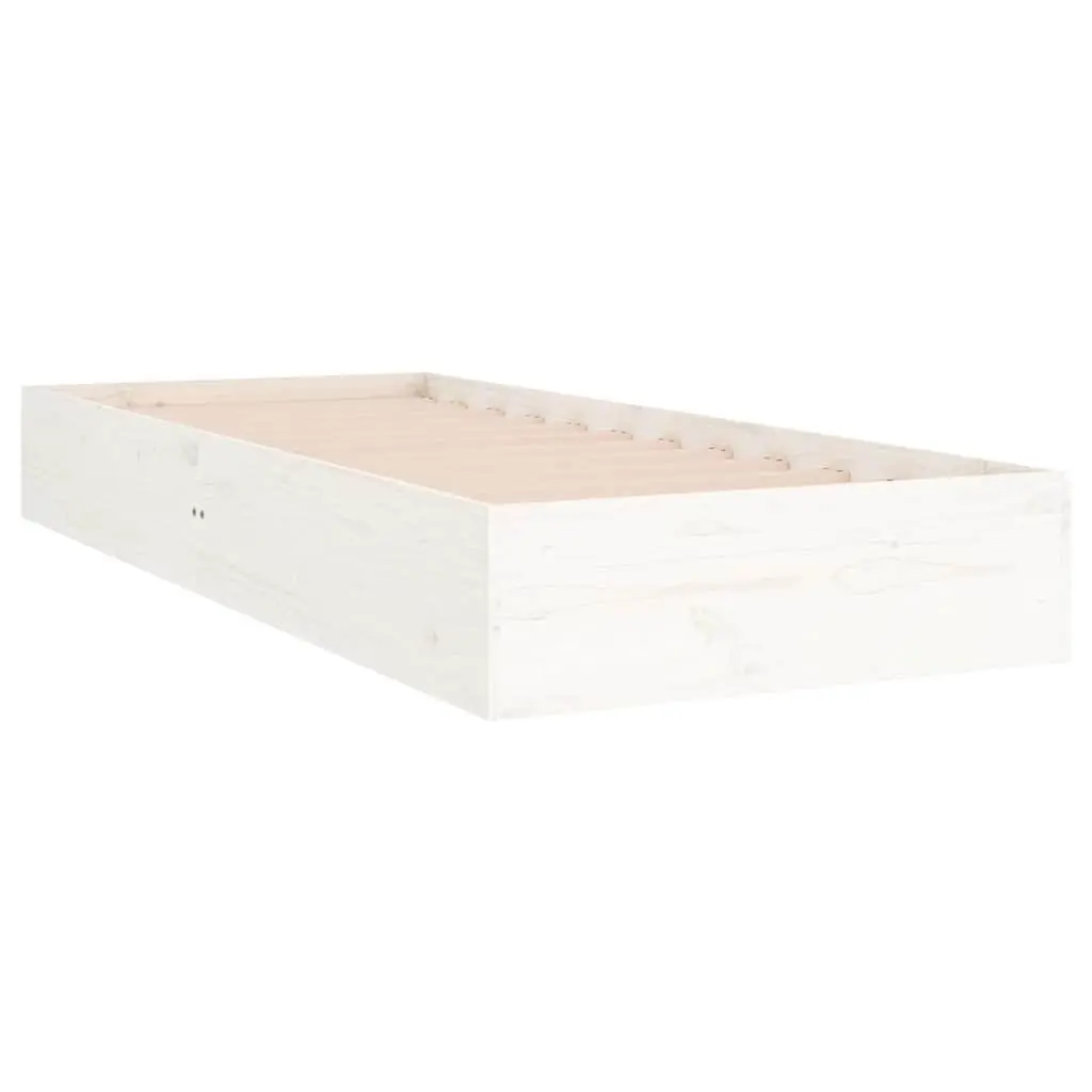 Single Bed Frame 90x190 cm Solid Pine Wood Construction