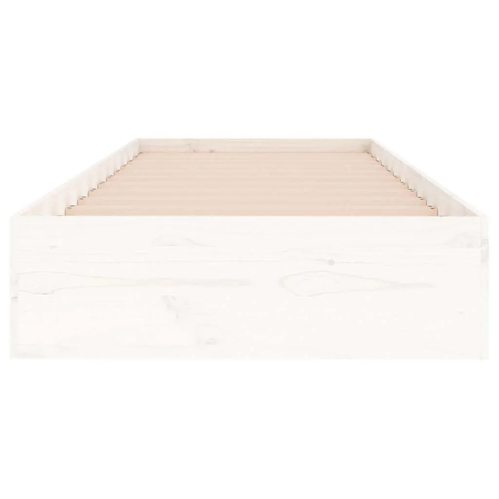 Single Bed Frame 90x190 cm Solid Pine Wood Construction