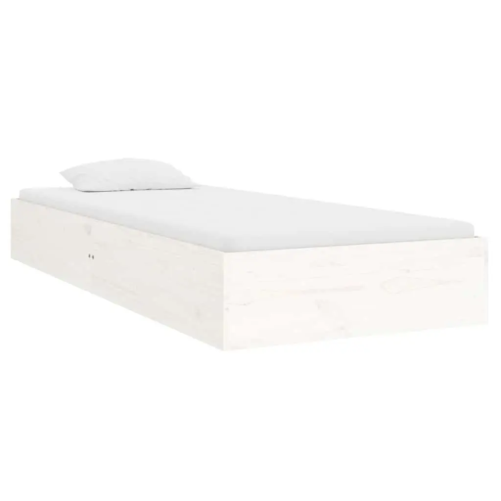 Single Bed Frame 90x190 cm Solid Pine Wood Construction