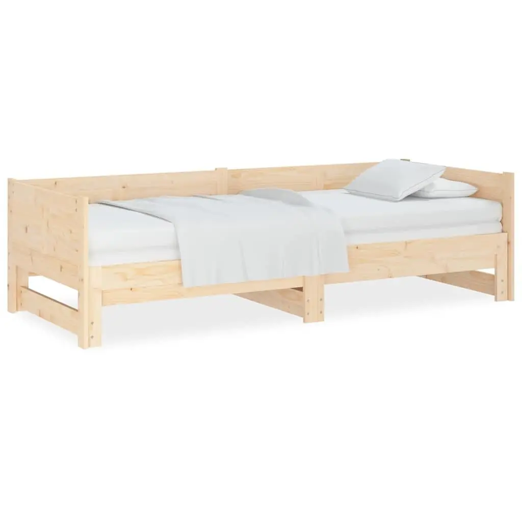 90x190cm Pull-out Day Bed Frame in Solid Pine Wood