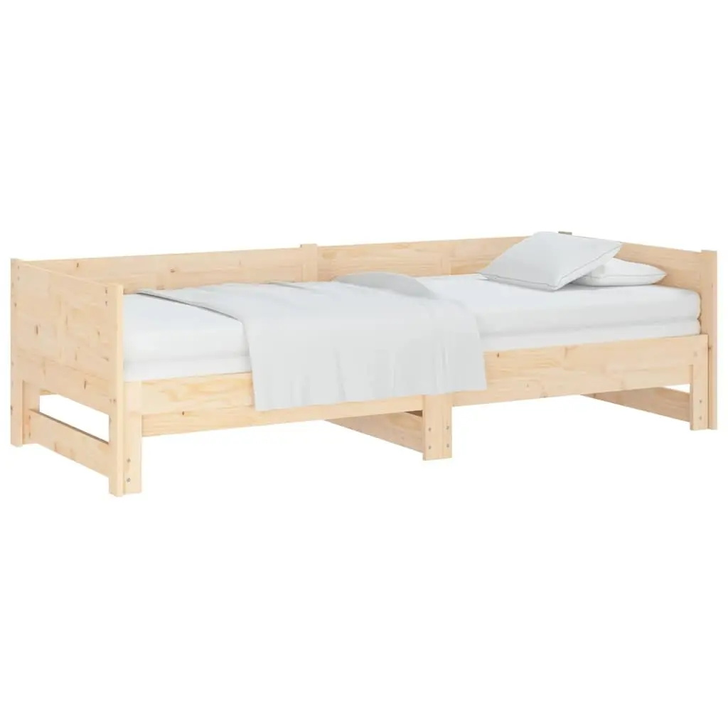 90x190cm Pull-out Day Bed Frame in Solid Pine Wood
