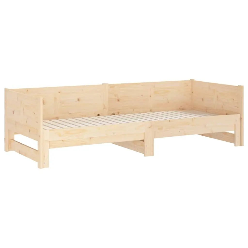 90x190cm Pull-out Day Bed Frame in Solid Pine Wood