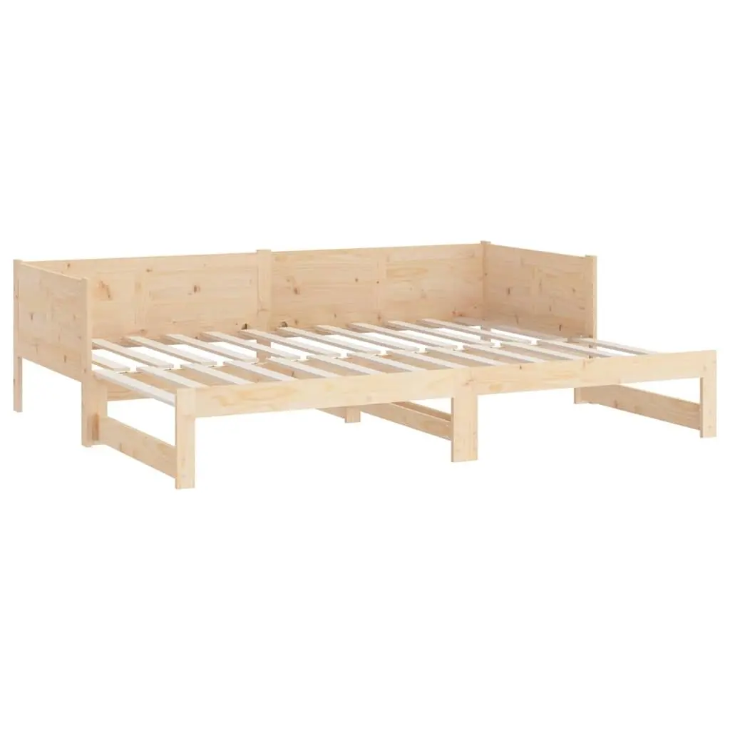 90x190cm Pull-out Day Bed Frame in Solid Pine Wood