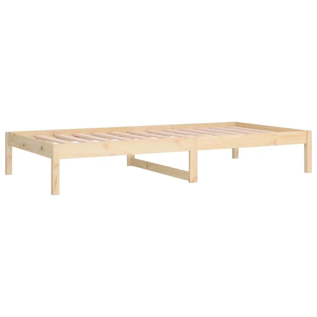 90x190 cm Day Bed Frame in Solid Pine Wood with Storage Space