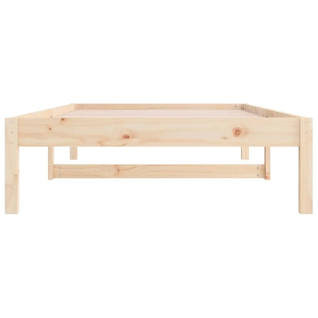 90x190 cm Day Bed Frame in Solid Pine Wood with Storage Space