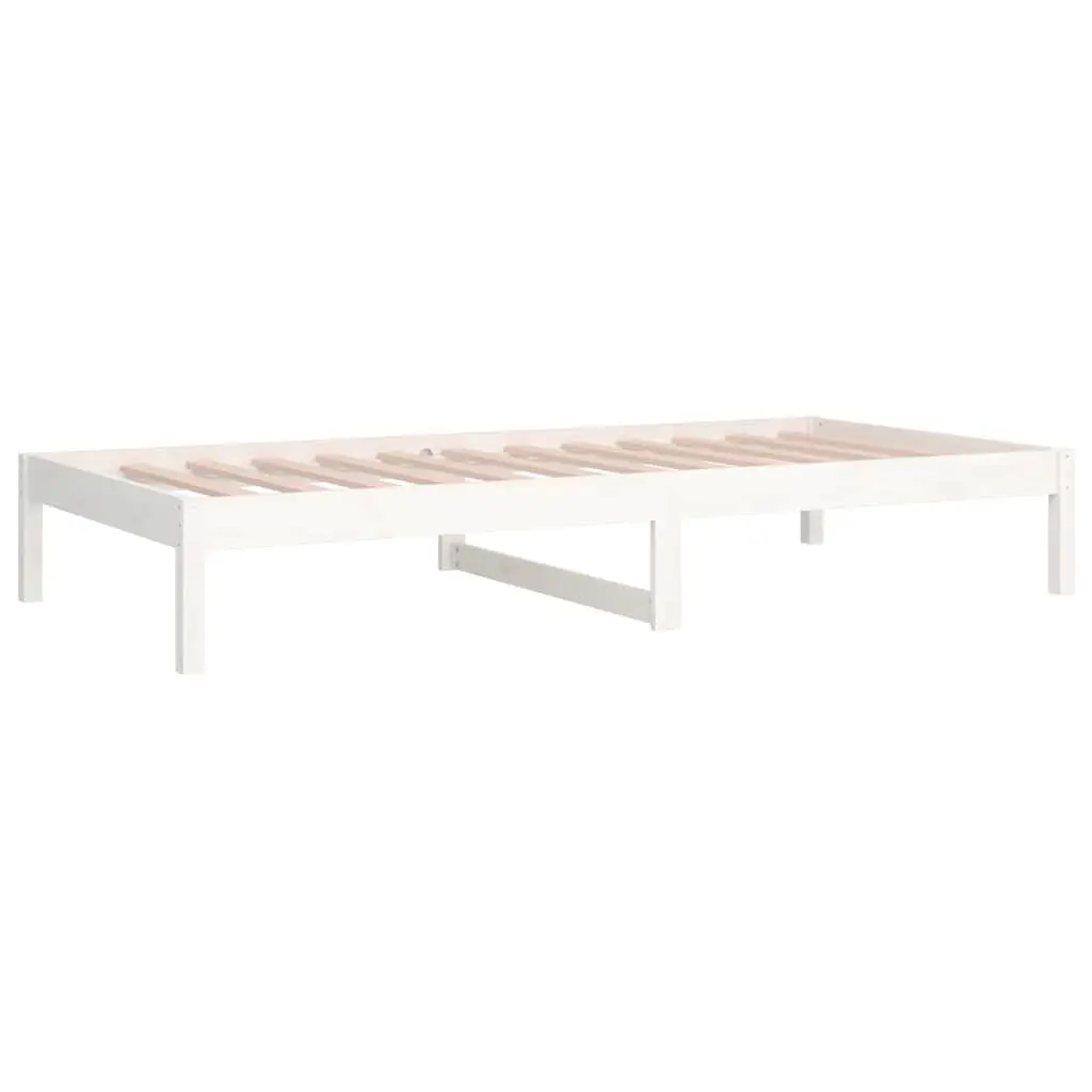 Day Bed Frame White 90x190cm Solid Pine Wood Sofa Bed Living Room Bedroom