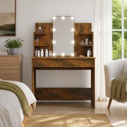 Brown Bedroom Dressing Table Dimensions: 96W x 40D x 142H cm