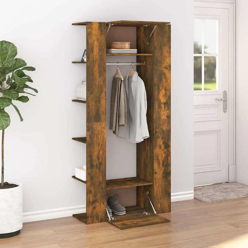 Hallway Cabinet Brown Engineered Wood Storage Unit 97.5cm W x 37cm D x 99cm H