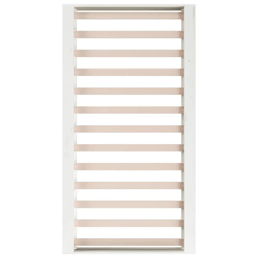 Solid Wood Bed Frame 135x190 cm White
