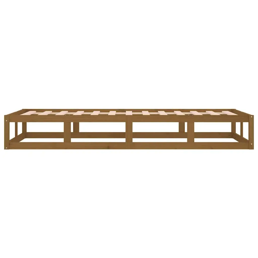 Single Bed Frame 100x200 cm Solid Pine with Plywood Slats