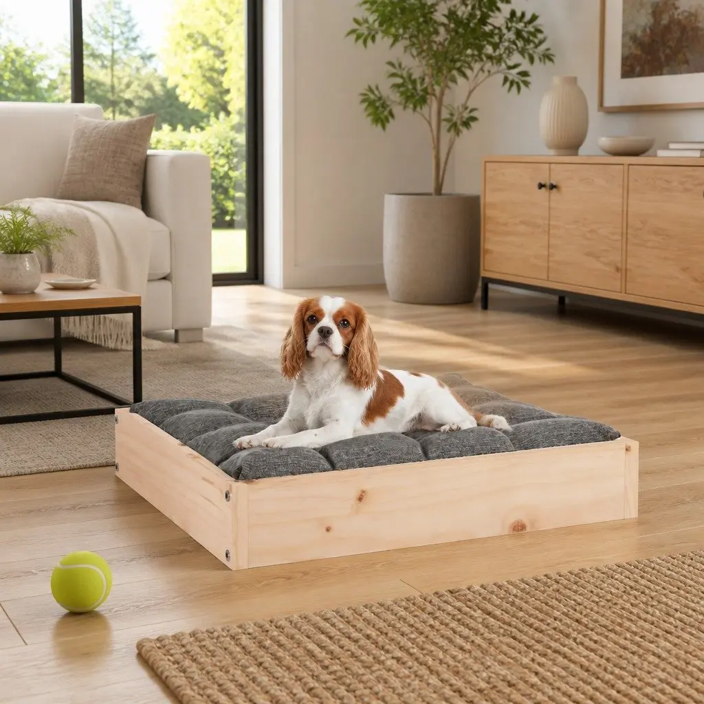 Dog Bed Wooden Frame in Brown