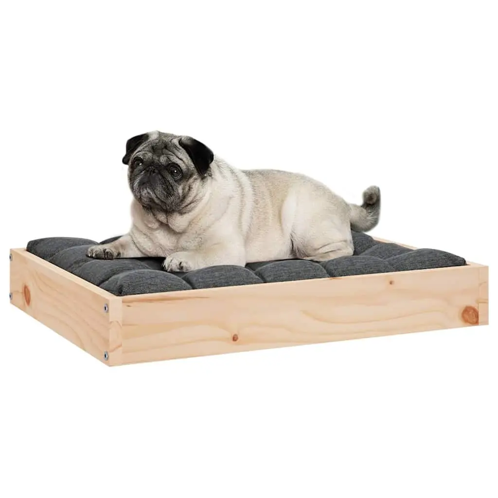Dog Bed Rectangular Solid Wood Pine 61.5x49x9 cm
