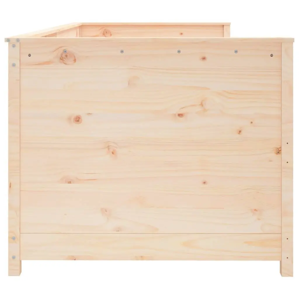 Day Bed 80x200 cm Solid Pine Wood Frame Sofa Bed with Storage Drawers Brown