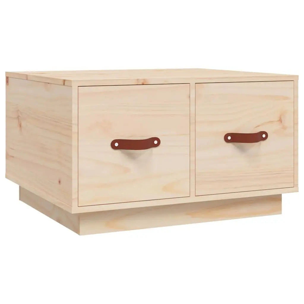 Coffee Table Living Room 60x53x35 cm Brown Solid Pine Wood