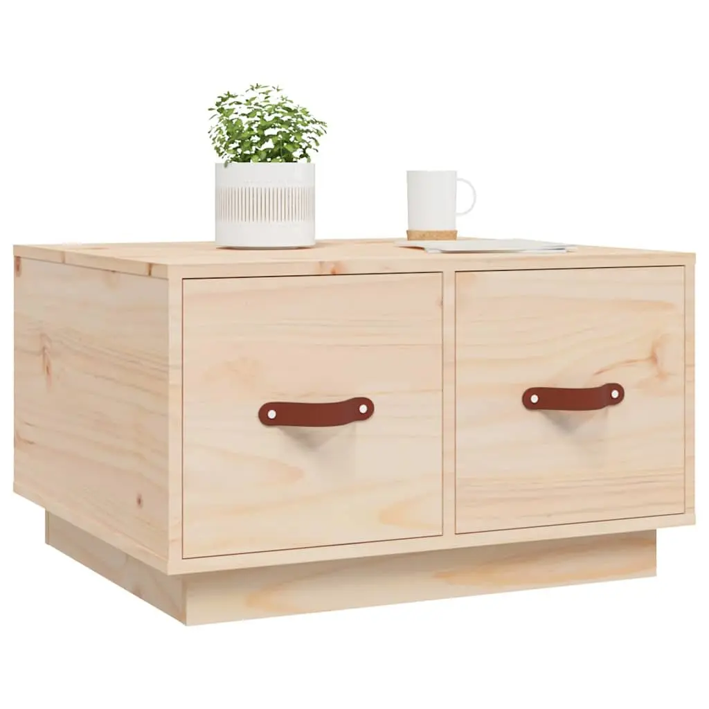 Coffee Table Living Room 60x53x35 cm Brown Solid Pine Wood