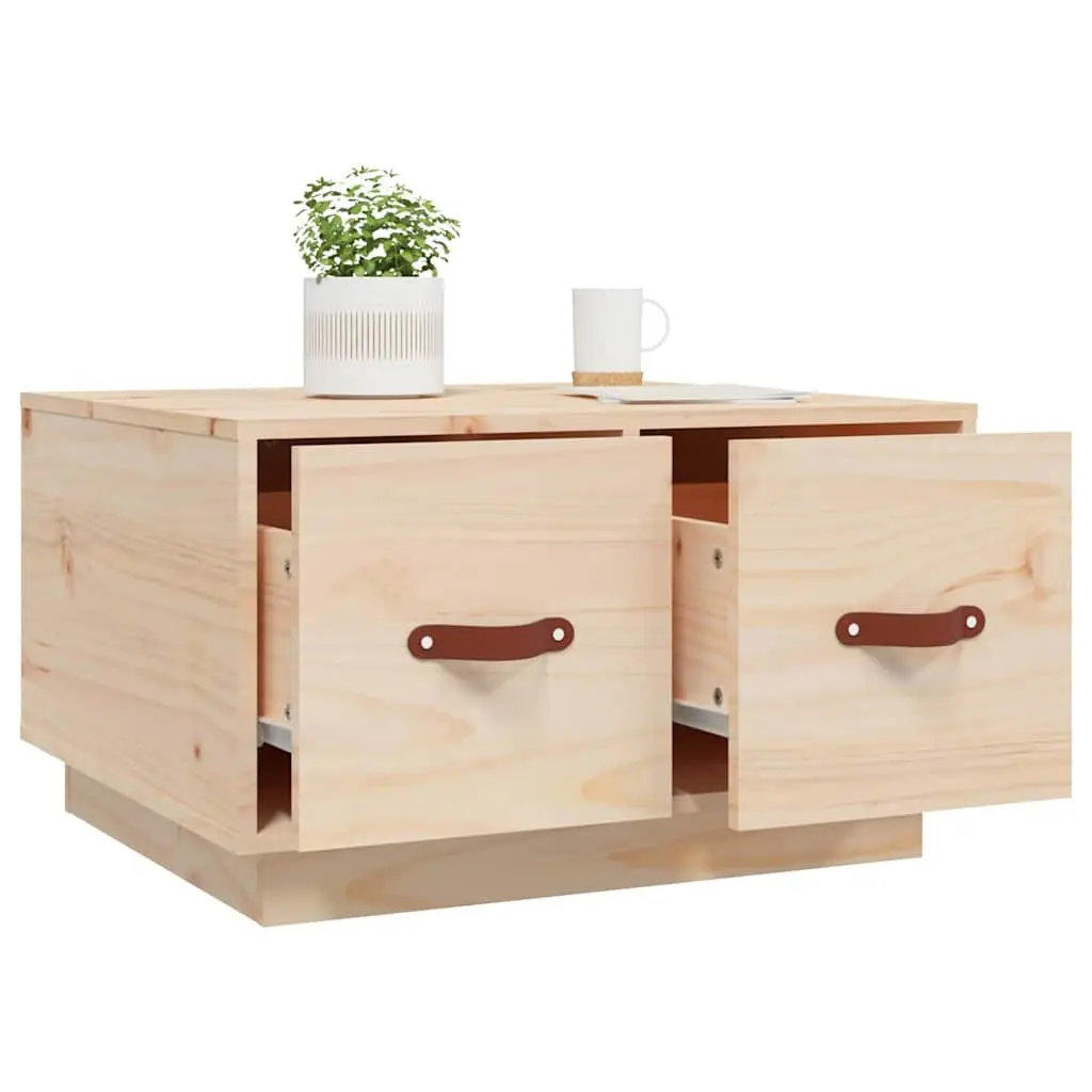 Coffee Table Living Room 60x53x35 cm Brown Solid Pine Wood