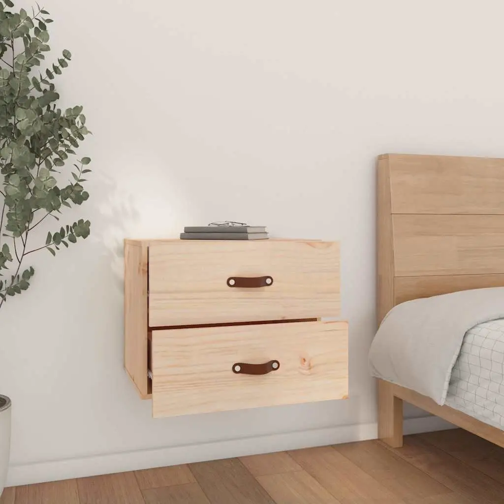 Wall-mounted Bedside Cabinets 2 pcs Brown Storage Cabinet Floating Bedroom