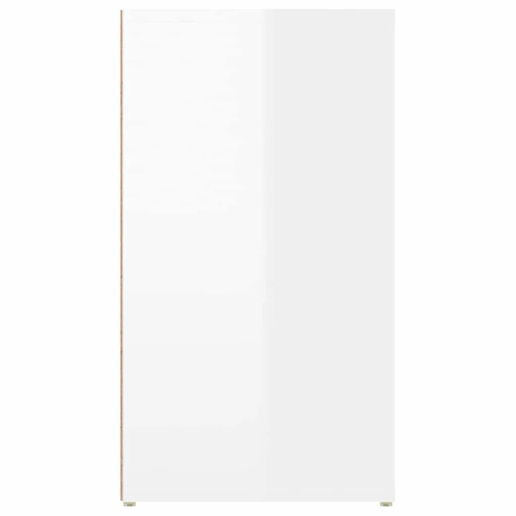 Sideboard High Gloss White Storage Cabinet Engineered Wood 100 x 33 x 59.5 cm