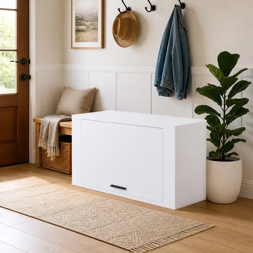 Wall-mounted Shoe Cabinet White 70x35x38 cm