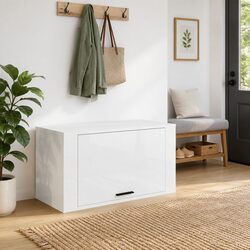 Engineered Wood Wall-Mounted Shoe Cabinet - 70x35x38cm