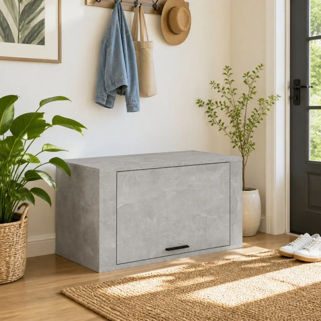 Engineered Wood Shoe Cabinet 70x35x38cm Grey